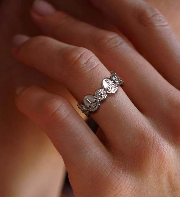 Retro open ring adjustable tail ring - MOWTE