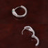 Sterling silver exaggerated micro-paved zircons snake-shaped high-end design personalized couple earrings - MOWTE