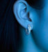 Sterling silver exaggerated micro-paved zircons snake-shaped high-end design personalized couple earrings - MOWTE