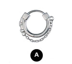 Sterling silver earrings handsome hip-hop street silver earrings - MOWTE