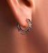 Sterling silver earrings handsome hip-hop street silver earrings - MOWTE