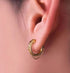 Sterling silver earrings handsome hip-hop street silver earrings - MOWTE