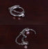 Sterling silver earrings handsome hip-hop street silver earrings - MOWTE