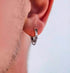 Sterling silver earrings handsome hip-hop street silver earrings - MOWTE