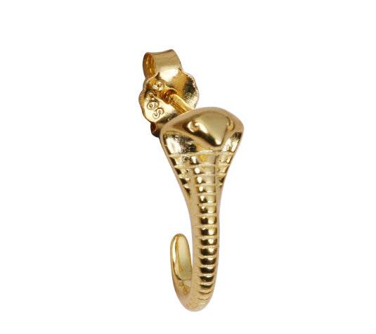 Cobra earring sterling silver hip-hop trendy handsome silver earrings - MOWTE