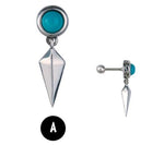 Sterling silver stud earrings silver plucking jewelry for couple - MOWTE