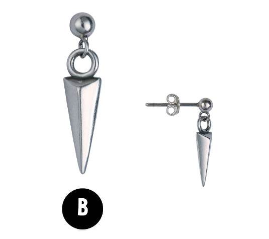 Sterling silver stud earrings silver plucking jewelry for couple - MOWTE