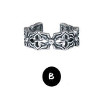 Pure silver ear clip without pierced ear bone clip retro silver for men and women earrings cuff - MOWTE