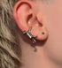 Pure silver ear clip for male and female cats without pierced ears bone clip ear hook ear cuff - MOWTE