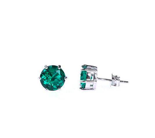 s925 silver retro color earrings simple earrings for men and women - MOWTE