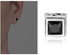 Sterling silver studs square black zirconia unique high-end simple style handsome earrings - MOWTE