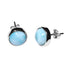 S925 sea grain stone sterling silver earrings hip-hop fashion earrings - MOWTE
