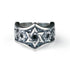 Men's domineering 925 sterling silver ring six-pointed star silver hip-hop index finger ring - MOWTE