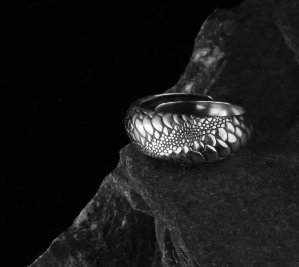 Men's 925 sterling silver ring domineering endless snake silver ring - MOWTE