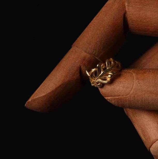 Pure silver ear clip temperament feather non-pierced ear bone clip for men and women couples silver jewelry - MOWTE