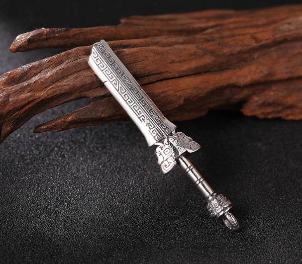 Men's Broken Sword Pattern Pendant Retro Simple Creative Broken Sword Necklace Pendant - MOWTE