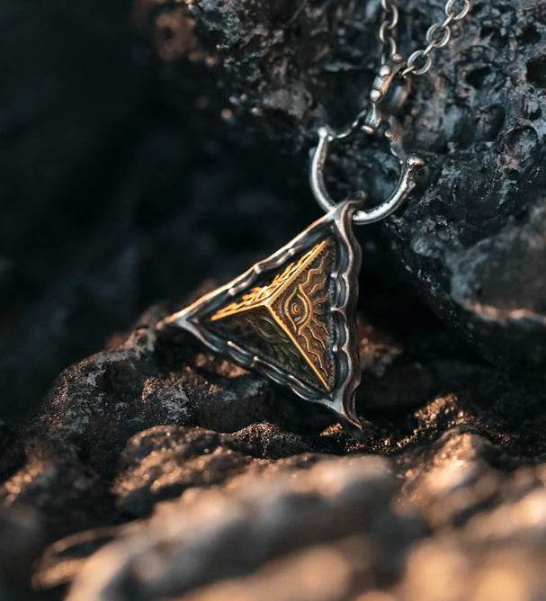 Men's sterling silver vintage pendant - MOWTE