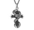 Men's Snake Cross Necklace Sterling Silver Pendant - MOWTE
