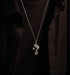 Men's Snake Cross Necklace Sterling Silver Pendant - MOWTE