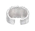 S925 sterling silver folding pattern ring for men hip-hop personality ripple design opening adjustable ring - MOWTE