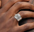 S925 sterling silver bead ring for men and women hip hop design geometric graphics couple same style opening ring - MOWTE
