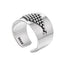 S925 sterling silver bead ring for men and women hip hop design geometric graphics couple same style opening ring - MOWTE