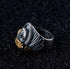 Pure silver goddess of luck handmade silver ring men's creative personality domineering retro ring - MOWTE