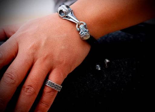 s925 sterling silver tail ring for men and women small square opening adjustable ring - MOWTE