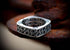 s925 sterling silver tail ring for men and women small square opening adjustable ring - MOWTE