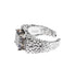 S925 sterling silver magma surface zircon ring high-end hip-hop male same model female simple opening adjustable - MOWTE