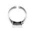 Enamel ring S925 sterling silver black agate ring men's hip-hop women's simple trend adjustable - MOWTE