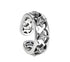 S925 sterling silver hollow five-pointed star ring men's hip-hop retro personality open ring trendy - MOWTE