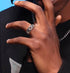 S925 sterling silver hollow five-pointed star ring men's hip-hop retro personality open ring trendy - MOWTE