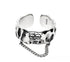S925 sterling silver high-end ring for men and women hip-hop retro opening adjustable - MOWTE