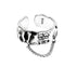 S925 sterling silver high-end ring for men and women hip-hop retro opening adjustable - MOWTE