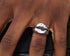 Crack ring men's hip-hop retro personality design inlaid sapphire ring S925 sterling silver opening adjustable - MOWTE