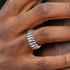 S925 sterling silver lightning ring men's hip-hop personality trendy silver ring women's open ring high-end sense - MOWTE
