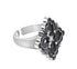 S925 sterling silver four-leaf clover ring men's hip-hop design pattern ring women's opening adjustable - MOWTE