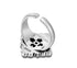 S925 sterling silver four-leaf clover ring men's hip-hop design pattern ring women's opening adjustable - MOWTE