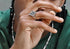 S925 sterling silver four-leaf clover ring men's hip-hop design pattern ring women's opening adjustable - MOWTE