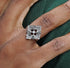 S925 sterling silver four-leaf clover ring men's hip-hop design pattern ring women's opening adjustable - MOWTE
