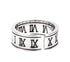 S925 sterling silver Roman font ring for men hip-hop men and women adjustable ring - MOWTE