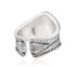 S925 sterling silver light ring men's hip-hop retro personalized index finger ring opening adjustable - MOWTE