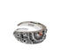 S925 Meteor Crater Ring Sterling Silver Trendy Hip-Hop Fashion Ring Men's Adjustable Opening - MOWTE