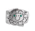 S925 sterling silver sun smile ring men's hip-hop trendy personality diamond index finger ring opening adjustable - MOWTE