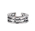 S925 sterling silver hollow twist ring men's hip hop retro open adjustable index finger ring - MOWTE