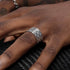 S925 sterling silver cross pattern ring men's and women's hip-hop personality trendy retro open ring - MOWTE