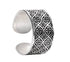 S925 sterling silver cross pattern ring men's and women's hip-hop personality trendy retro open ring - MOWTE