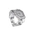 S925 sterling silver clock ring for men and women hip-hop retro trend high-end index finger ring - MOWTE