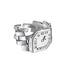 S925 sterling silver clock ring for men and women hip-hop retro trend high-end index finger ring - MOWTE